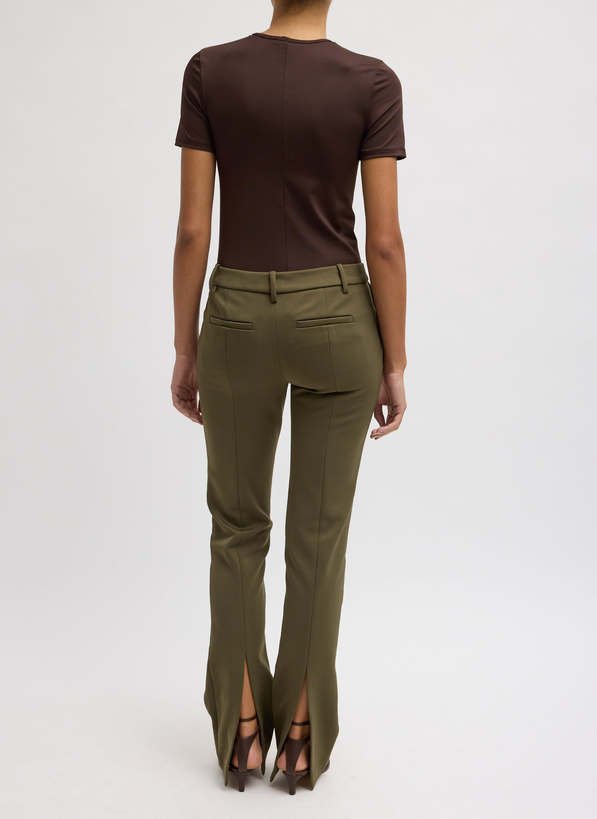 Spring Bonded Twill Elfie Trousers With Slits | Tibi Latest