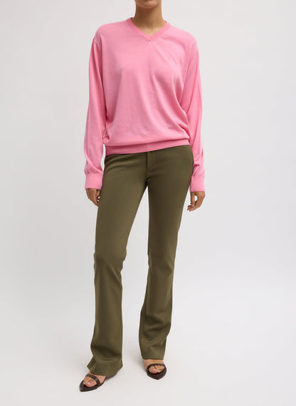 Spring Bonded Twill Elfie Trousers With Slits | Tibi Latest