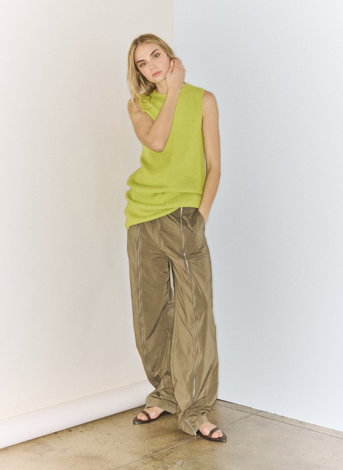 Nylon Zipper Trouser | Tibi Popular