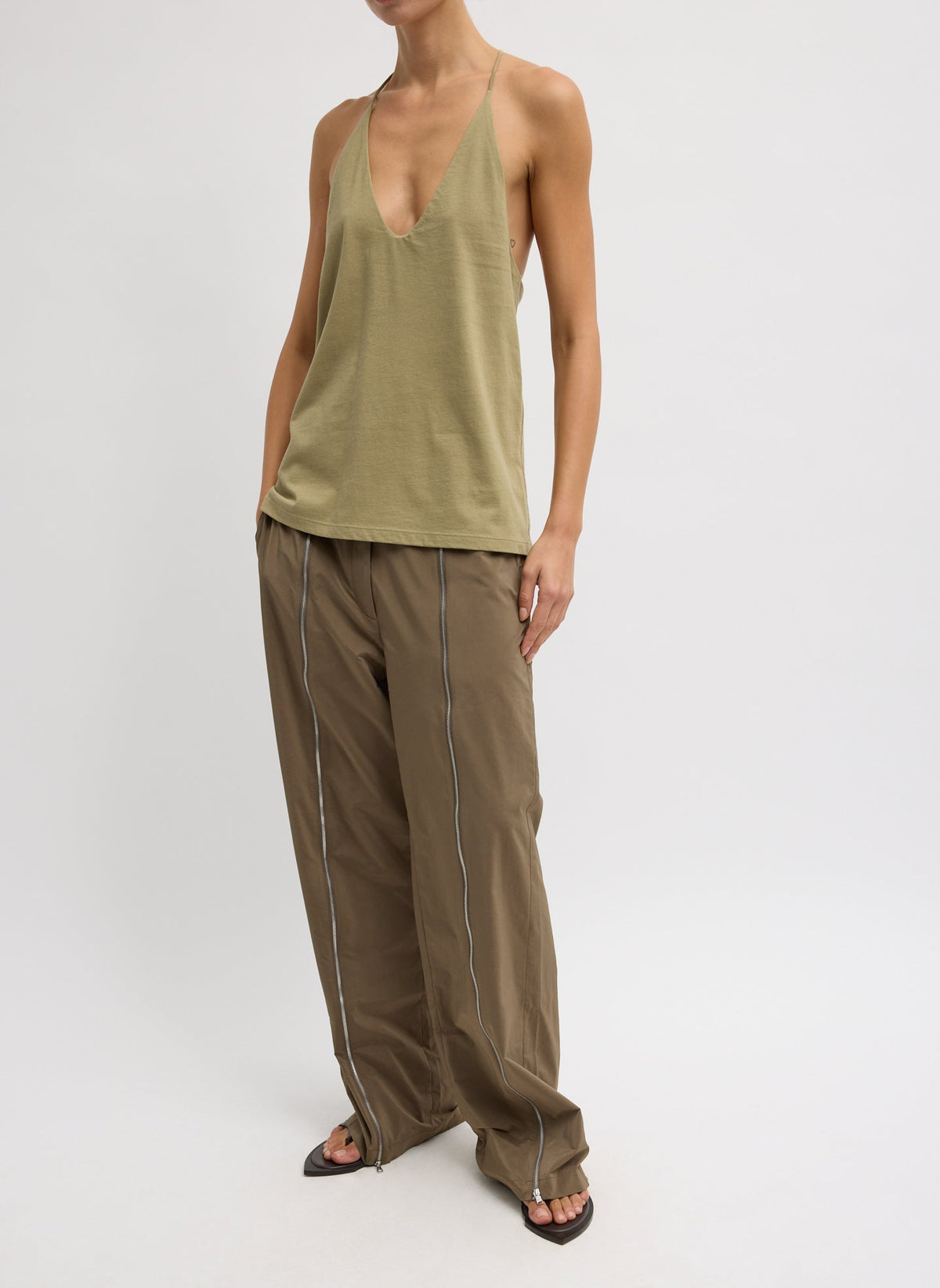 Nylon Zipper Trouser | Tibi Popular