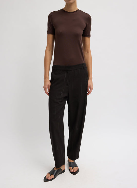 Viscose Suiting Reese Curved Ankle Pant | Tibi Discount