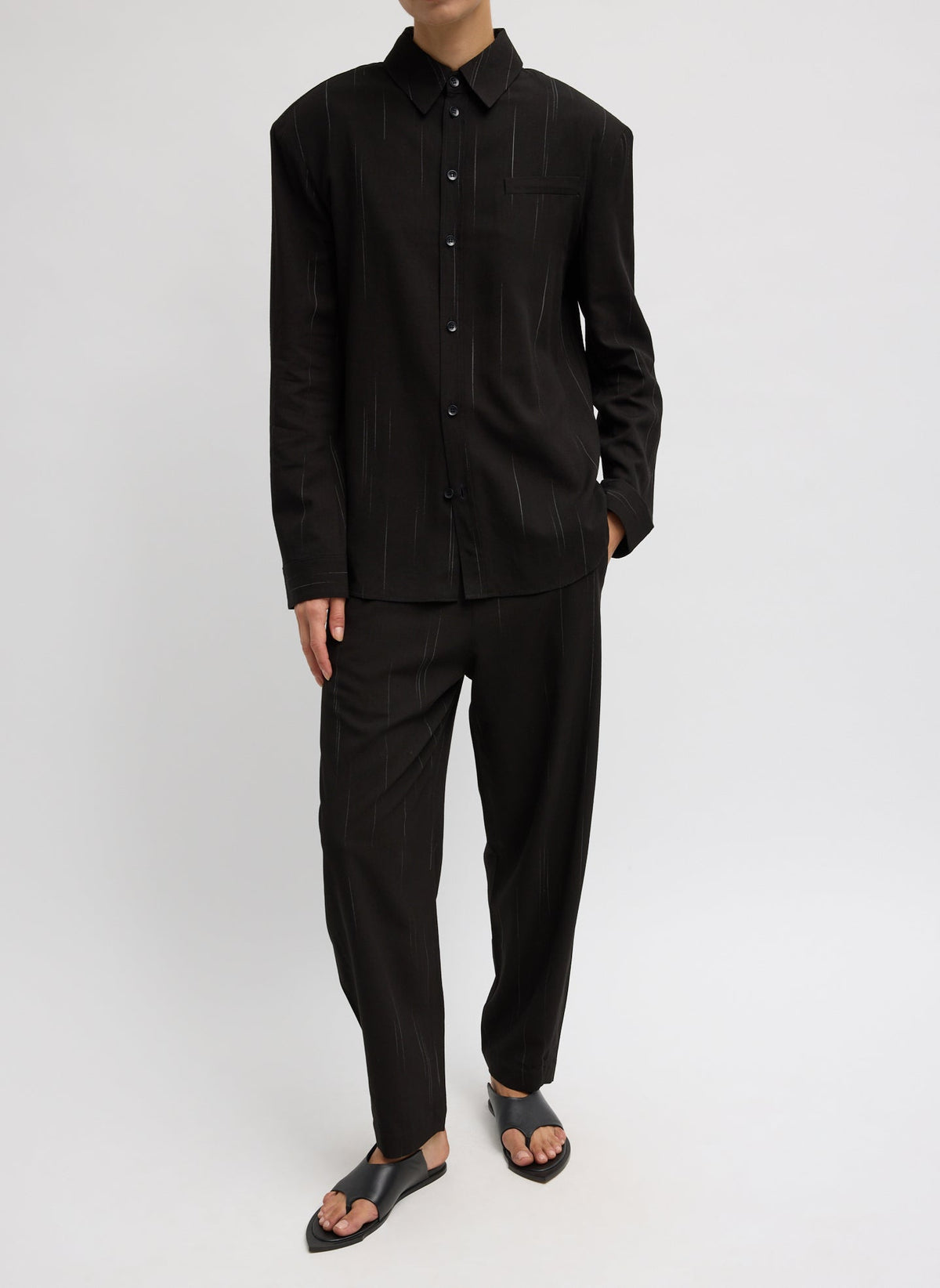 Viscose Suiting Reese Curved Ankle Pant | Tibi Discount