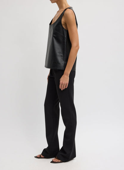 Spring Bonded Twill Elfie Trousers With Slits | Tibi Premium