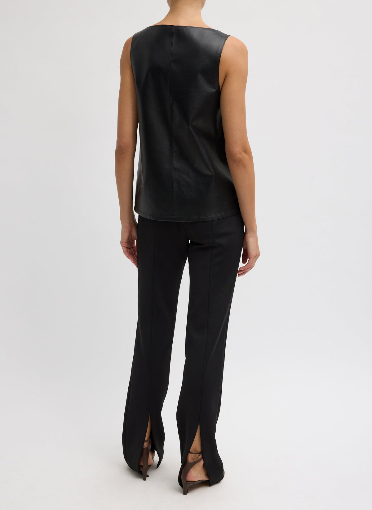 Spring Bonded Twill Elfie Trousers With Slits | Tibi Premium