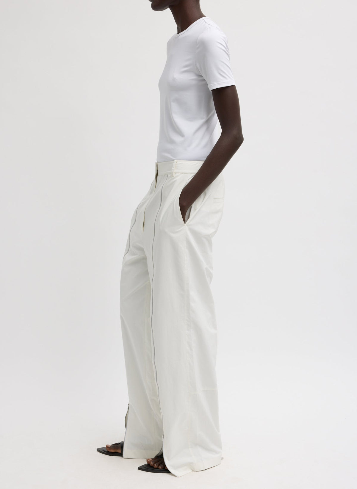 Nylon Zipper Trouser | Tibi Everyday
