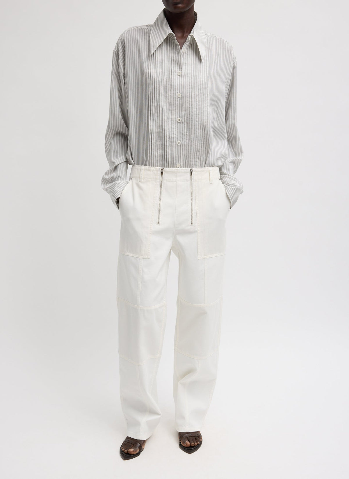 Patchwork Twill Cargo Fischer Jean | Tibi Everyday