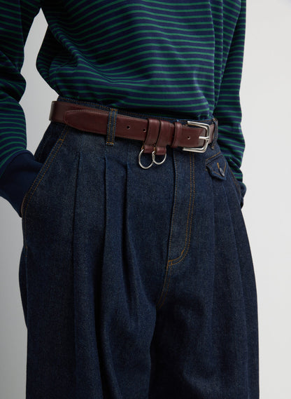 Indigo Denim Triple Pleat Jean | Tibi Sale