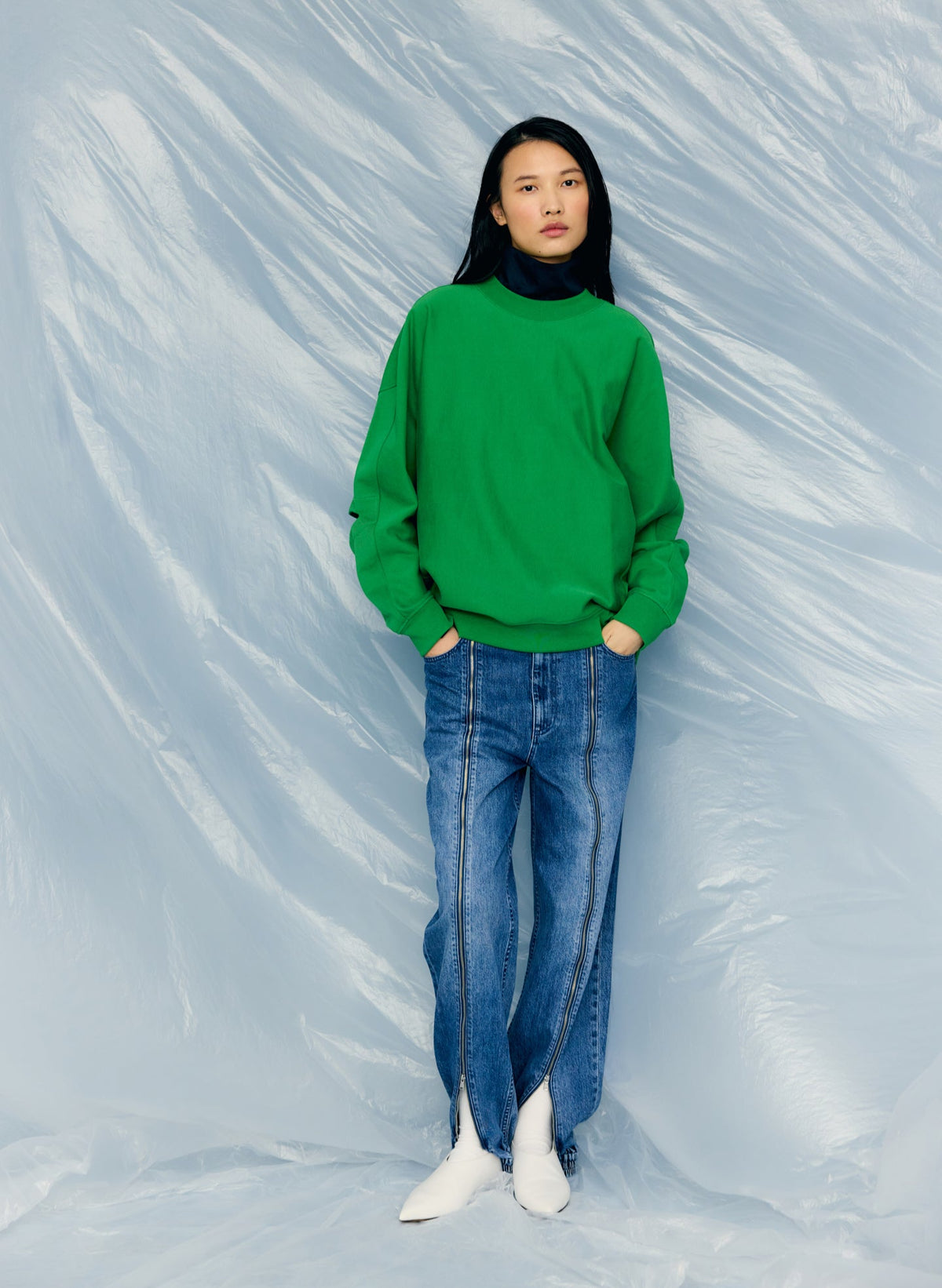 Zippered Denim Jogger | Tibi Best Price