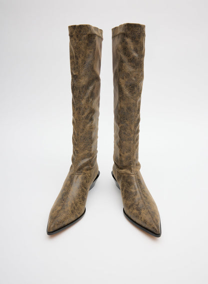 Distressed Bronson Boot - Regular Calf | Tibi Top Pick