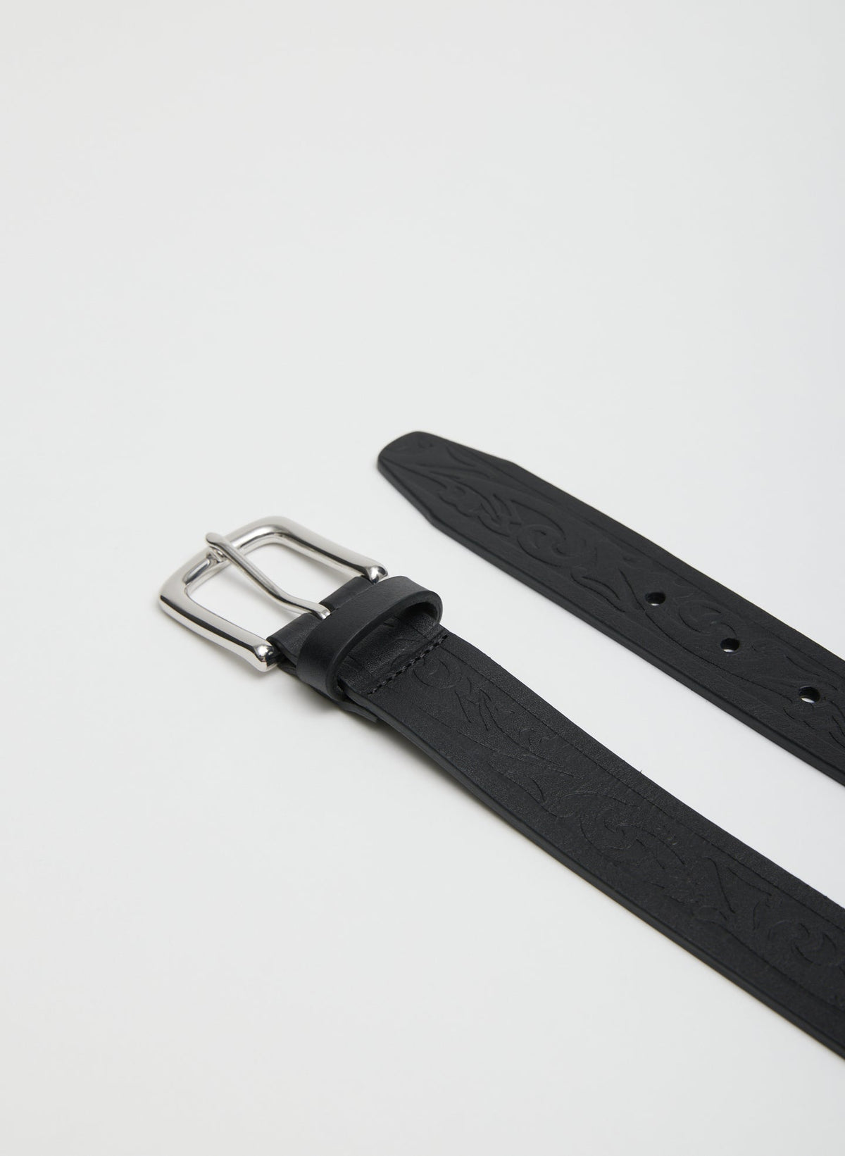 Classic Men's Tooled Leather Belt | Tibi Best Seller