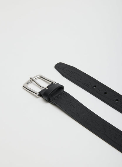 Classic Men's Tooled Leather Belt | Tibi Best Seller