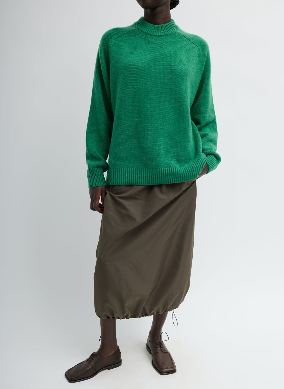 Cashmere Crewneck Oversized Pullover Sweater | Tibi Exclusive