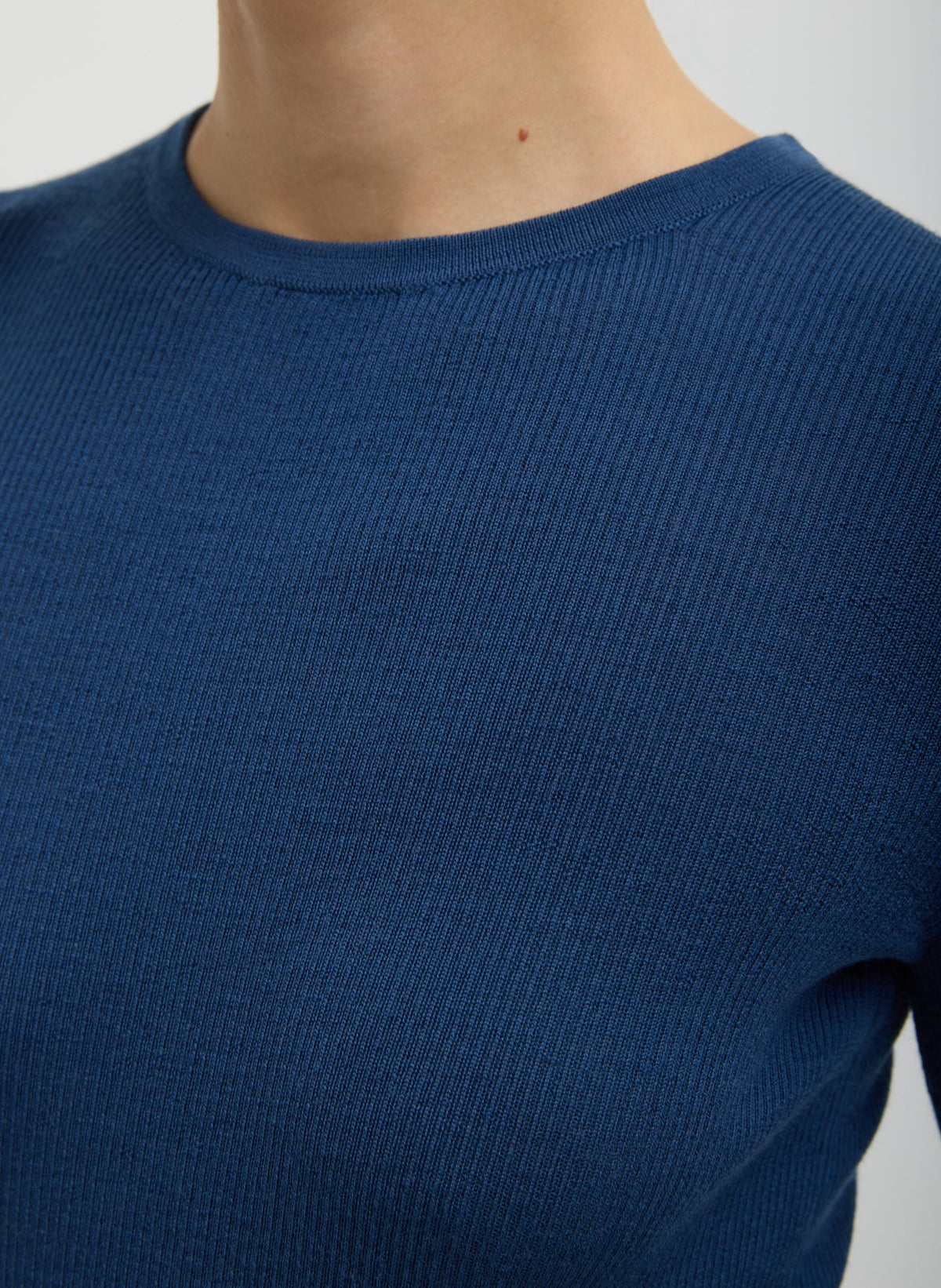 Featherweight Ribbed Sweater Crewneck Pullover | Tibi Signature