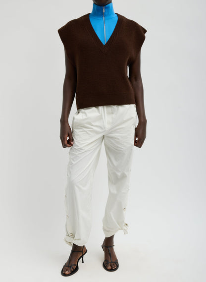 Cardigan Stitch Sweater Vest With Removable Dickie | Tibi Great Value