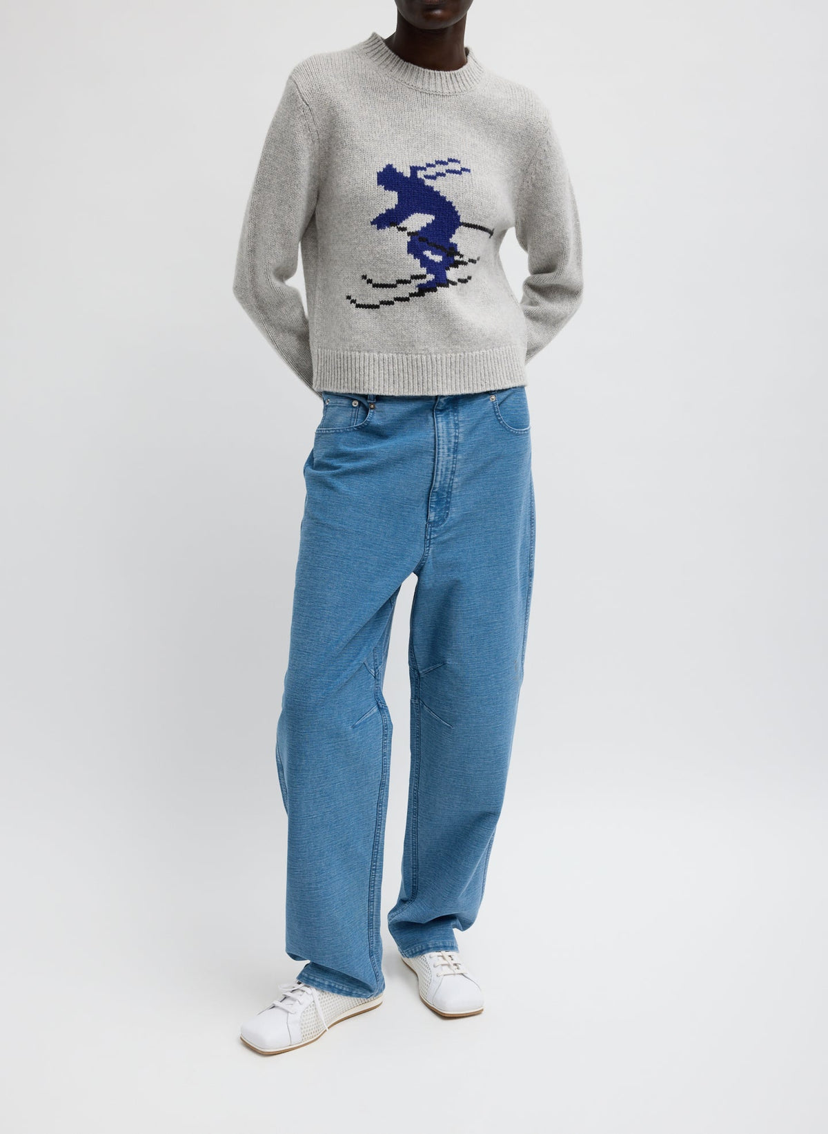 Soft Wool Ski Shrunken Sweater | Tibi Signature