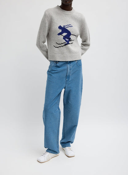 Soft Wool Ski Shrunken Sweater | Tibi Signature