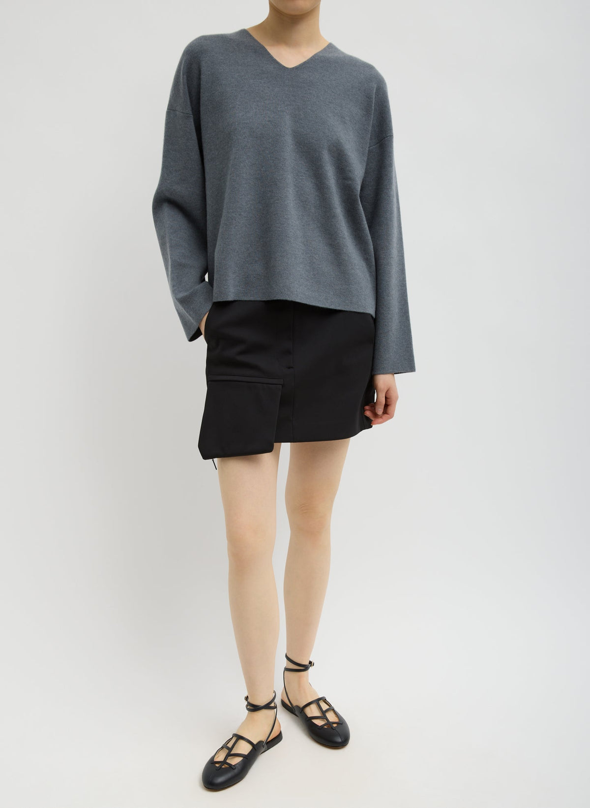 Double Faced Cashmere Oversized Easy Sweater | Tibi Trusted