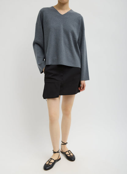 Double Faced Cashmere Oversized Easy Sweater | Tibi Trusted