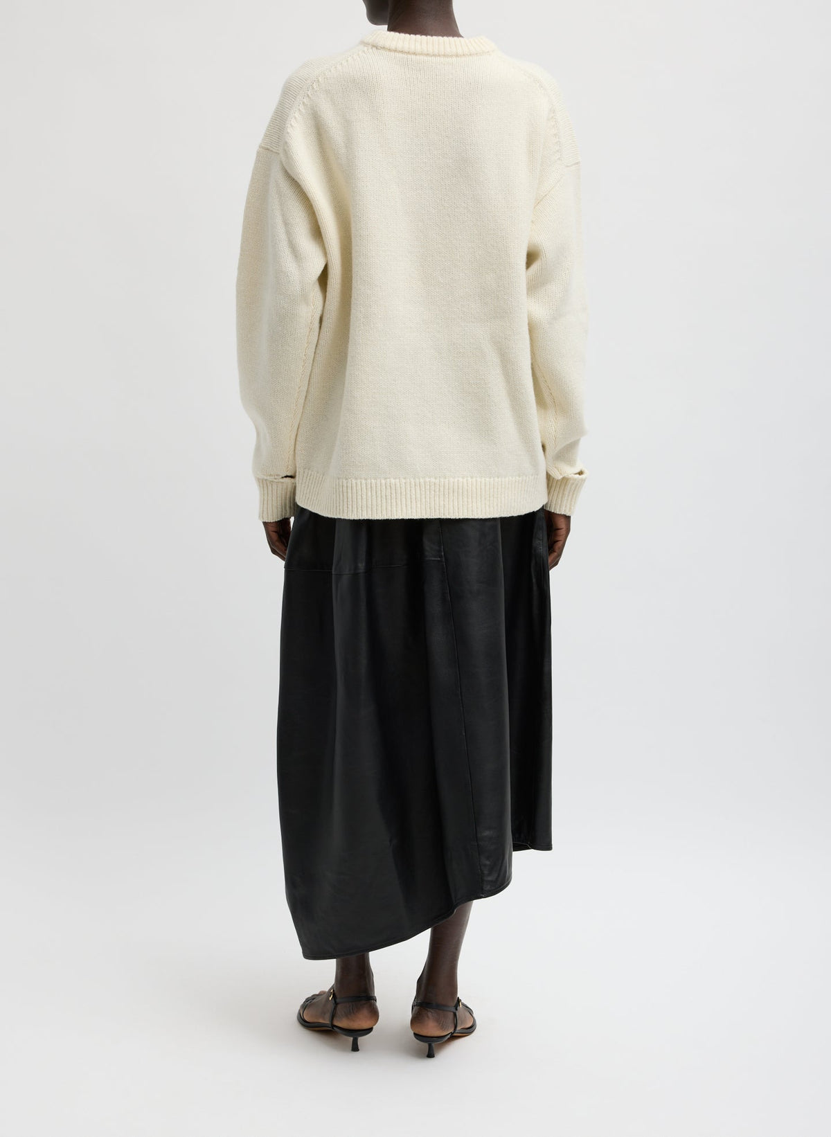 Soft Wool Ski Easy Pullover Crewneck Sweater | Tibi Value