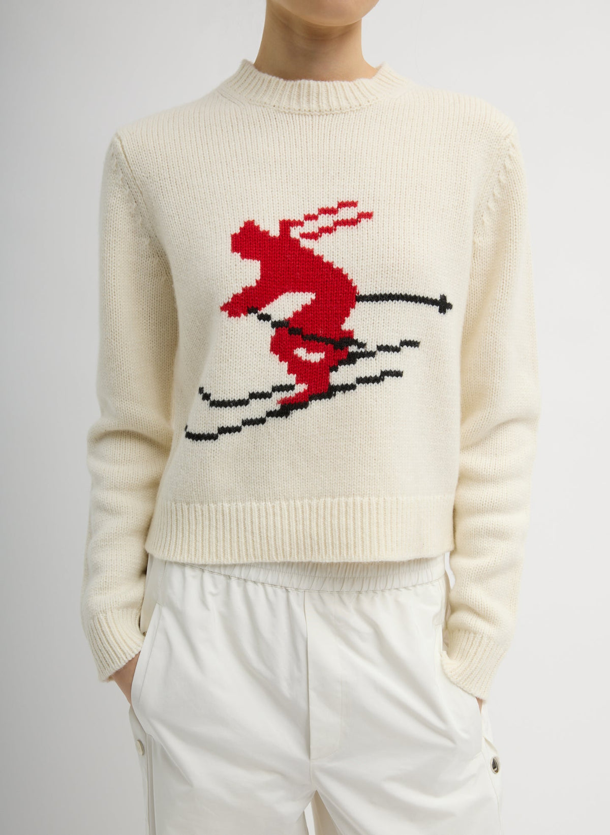 Soft Wool Ski Shrunken Sweater | Tibi Value
