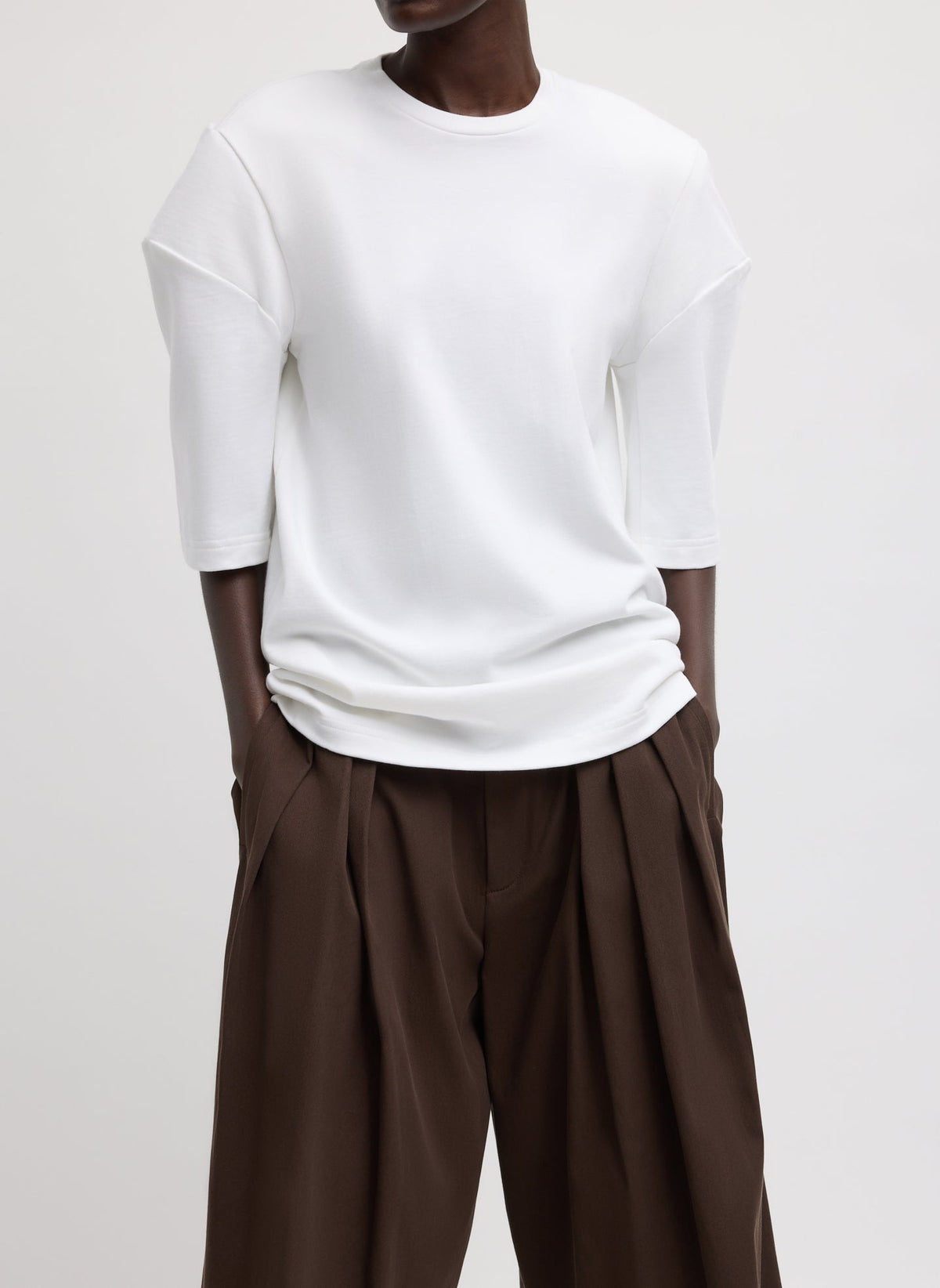 Perfect Hinged Sleeve T-Shirt | Tibi Trusted