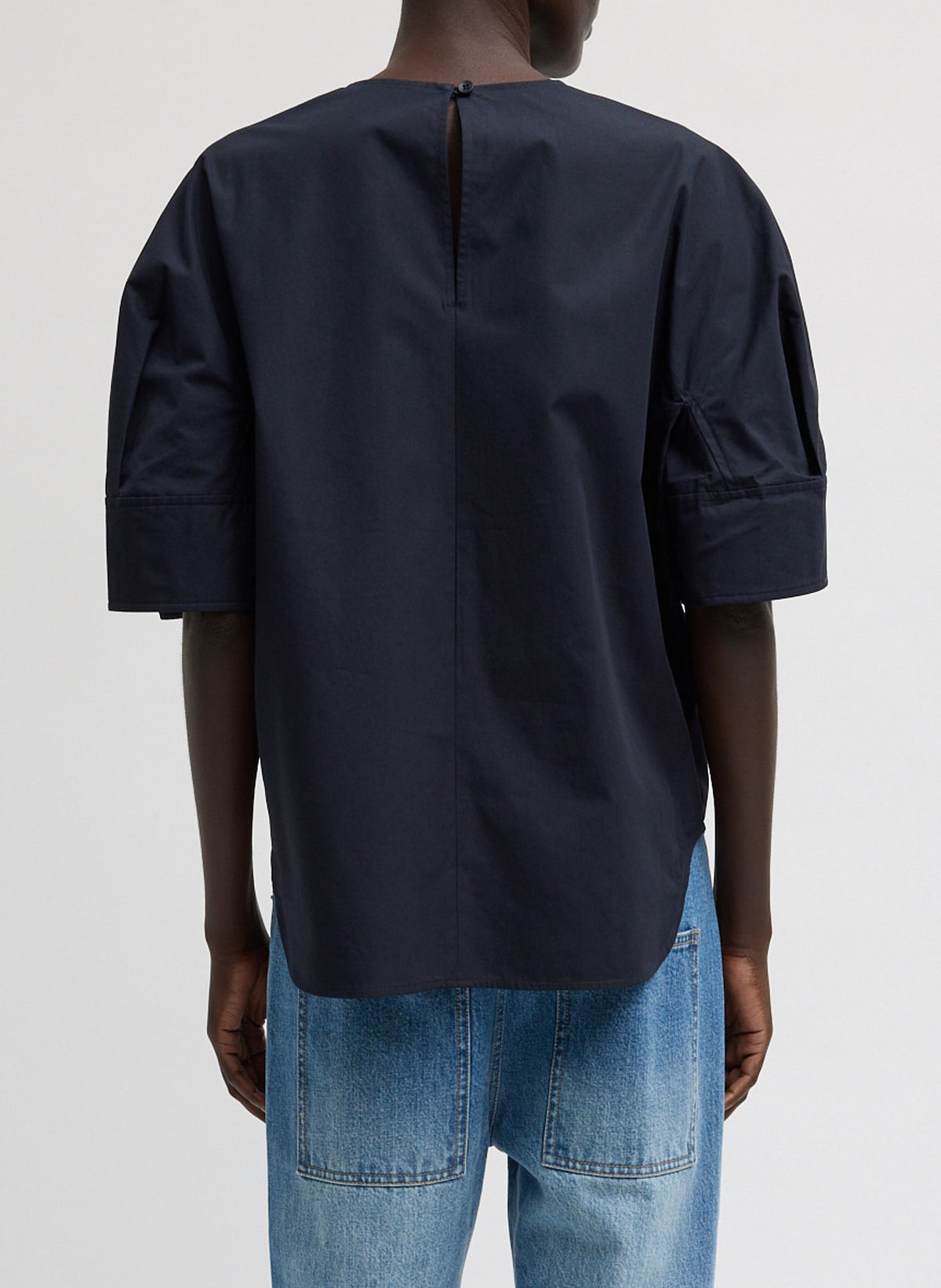 Compact Eco Poplin Reverse Sleeve Top | Tibi Deals