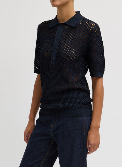 Crochet Netting Slim Polo | Tibi Best Price