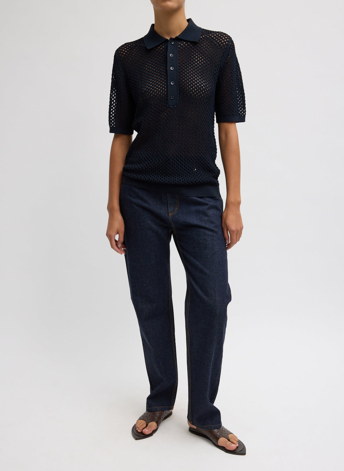 Crochet Netting Slim Polo | Tibi Best Price