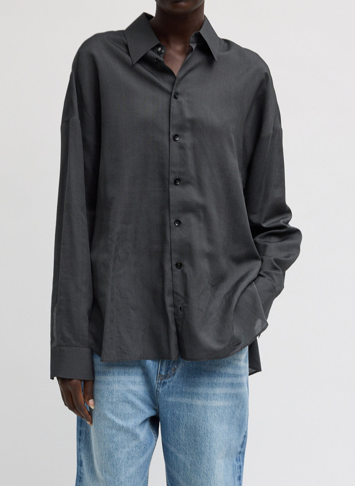 Ultra Light Silk Tencel Oversized Shirt | Tibi Best Seller