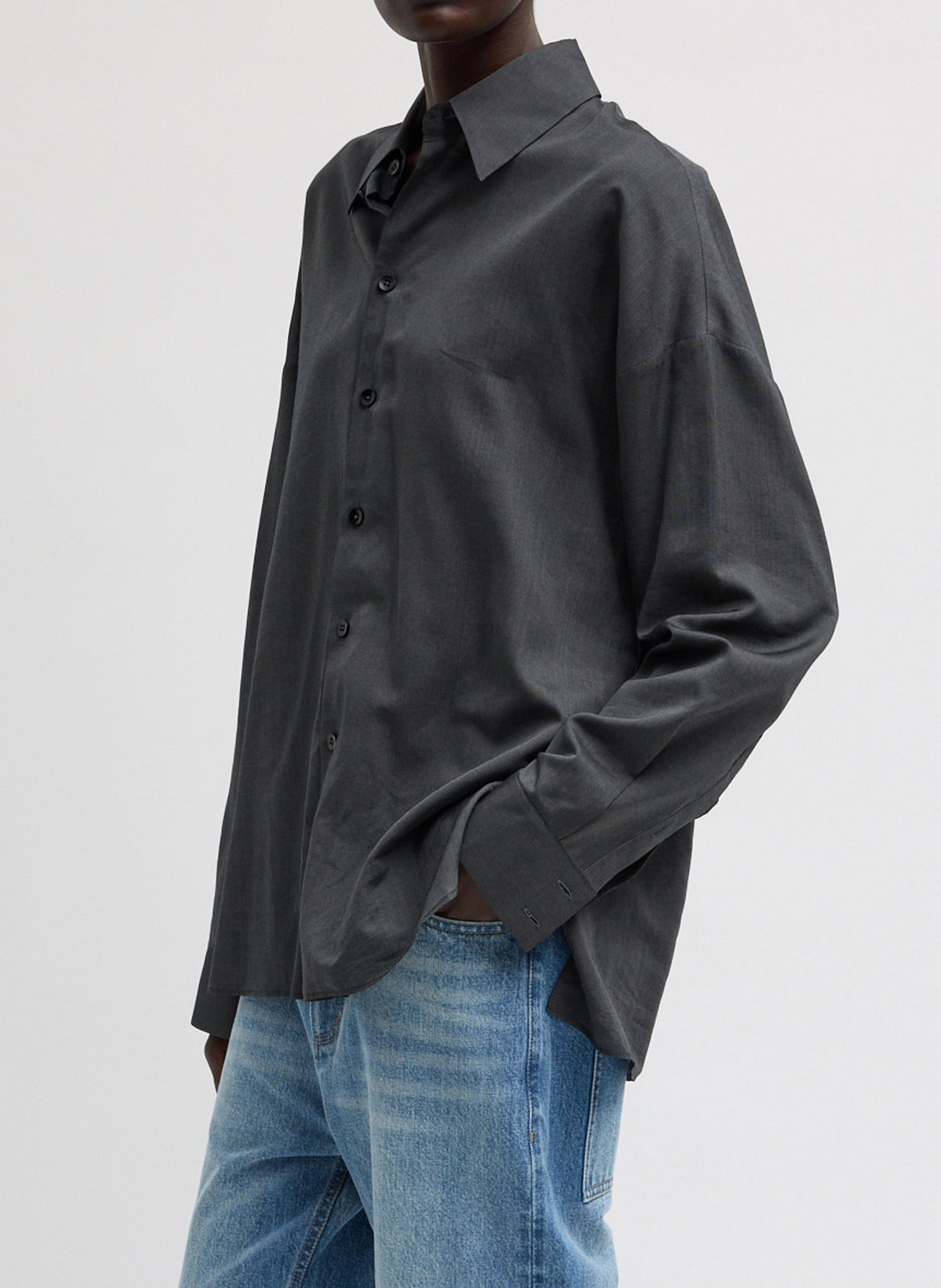 Ultra Light Silk Tencel Oversized Shirt | Tibi Best Seller