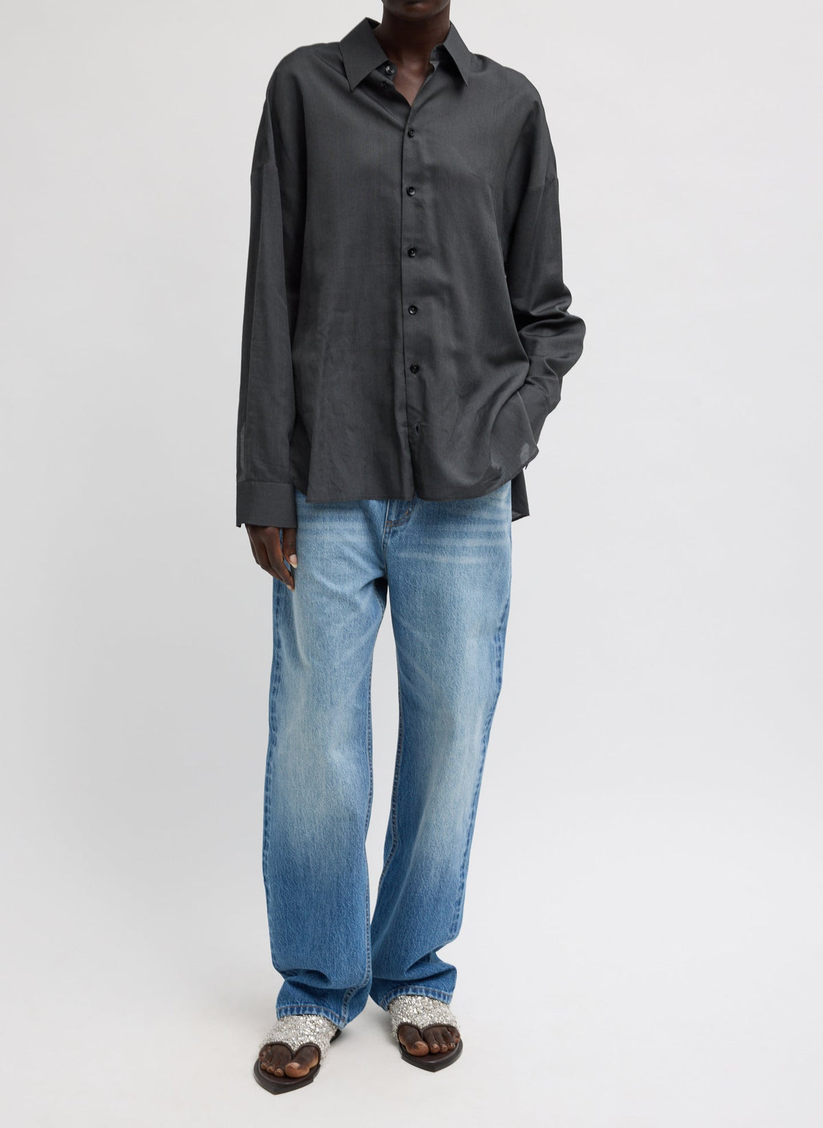 Ultra Light Silk Tencel Oversized Shirt | Tibi Best Seller
