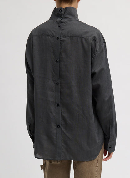 Ultra Light Silk Tencel Funnel Neck Shirt | Tibi Hot Sale