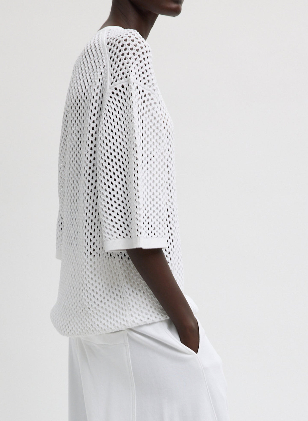 Crochet Netting Oversized Easy T-Shirt | Tibi Discount