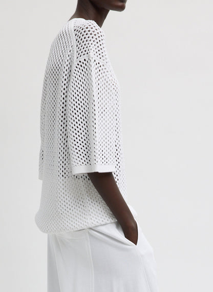 Crochet Netting Oversized Easy T-Shirt | Tibi Discount