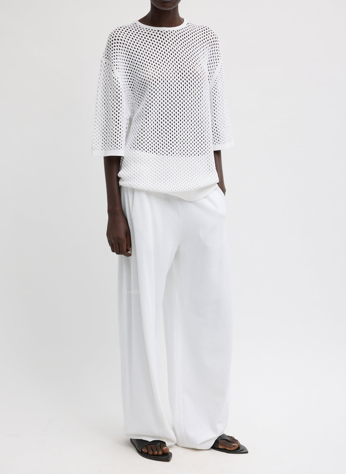 Crochet Netting Oversized Easy T-Shirt | Tibi Discount
