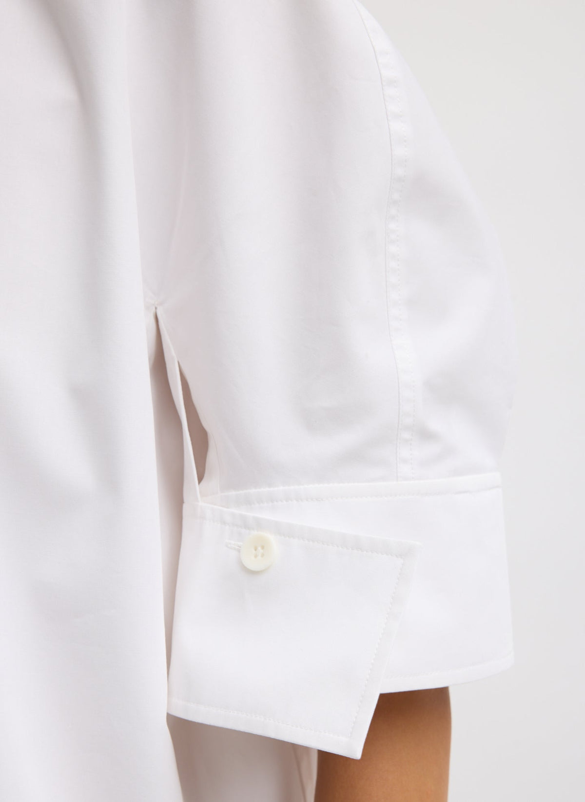 Compact Eco Poplin Reverse Sleeve Top | Tibi Smart Buy
