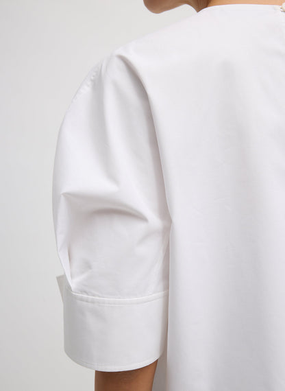 Compact Eco Poplin Reverse Sleeve Top | Tibi Smart Buy