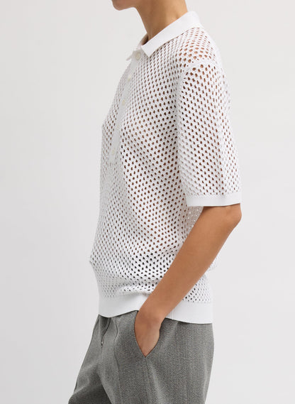 Crochet Netting Slim Polo | Tibi Hot Sale