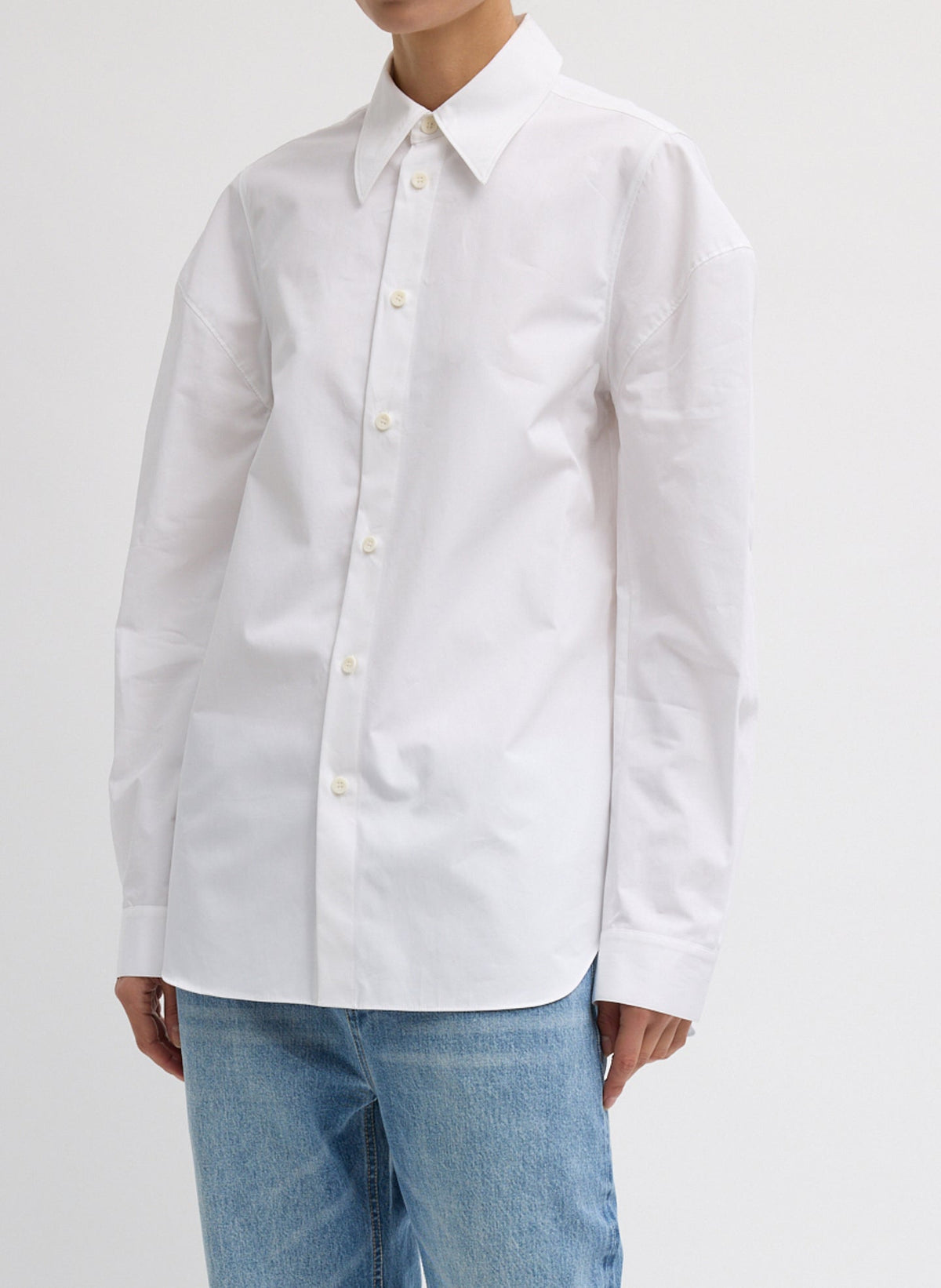 Compact Eco Poplin Hinged Shirt | Tibi Best Seller