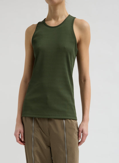 Stretch Luxe Ribbed Tank Top | Tibi Top Pick