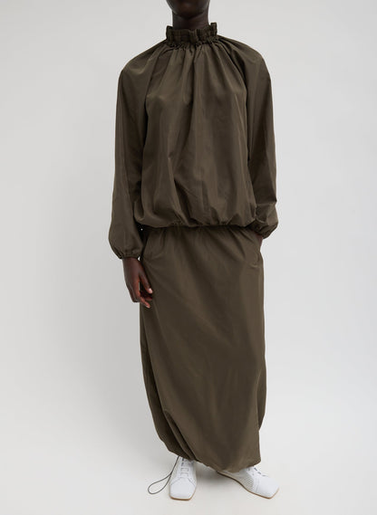 Italian Sporty Nylon Shirred Anorak Top | Tibi Deals