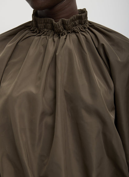 Italian Sporty Nylon Shirred Anorak Top | Tibi Deals