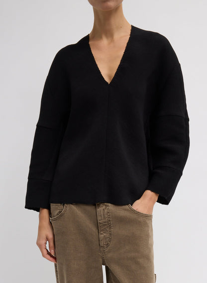 Viscose Plisse Hinged Long Sleeve Top | Tibi Everyday