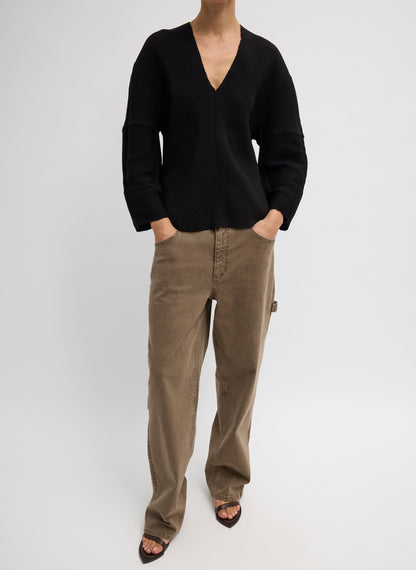 Viscose Plisse Hinged Long Sleeve Top | Tibi Everyday