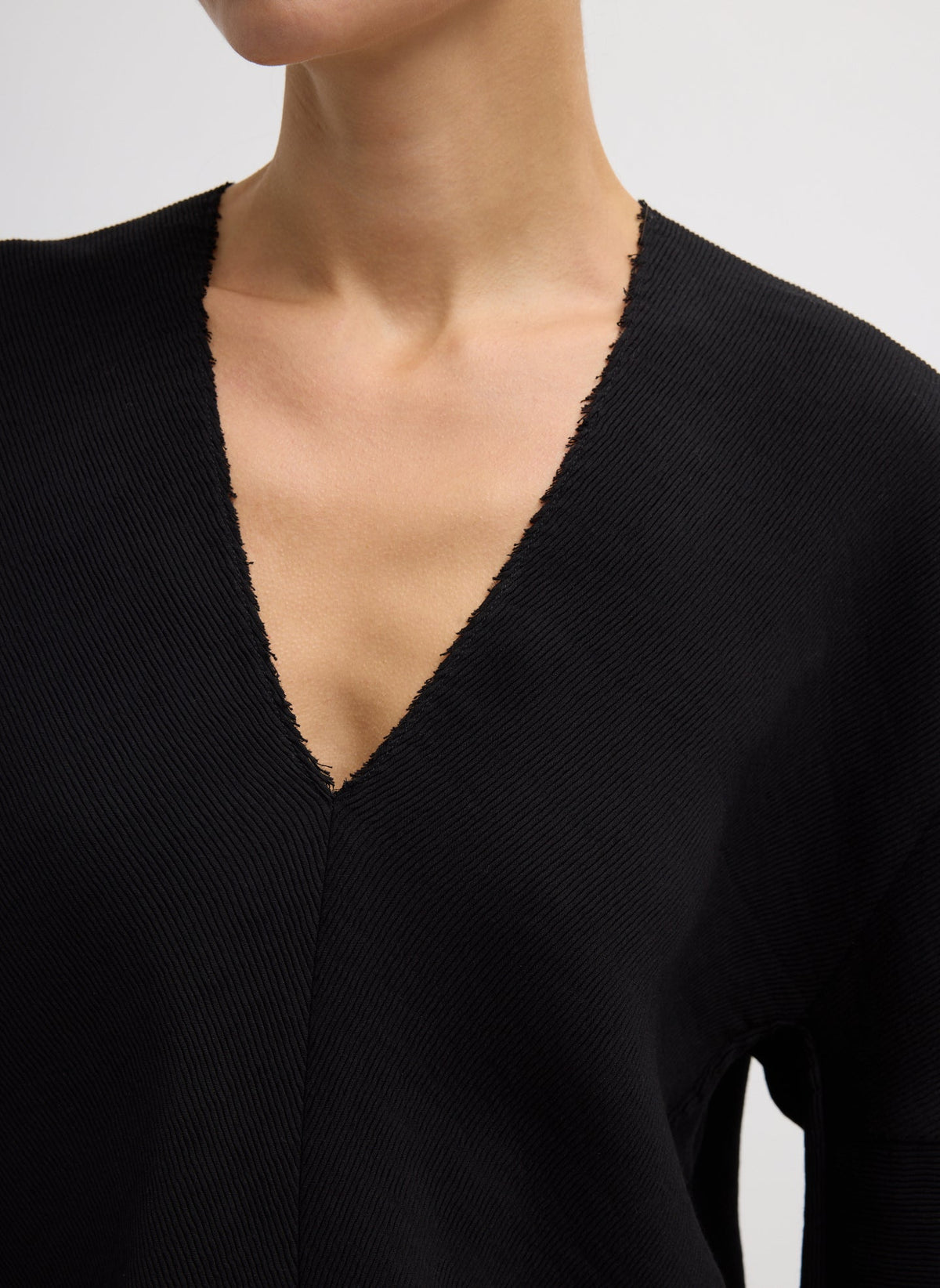 Viscose Plisse Hinged Long Sleeve Top | Tibi Everyday