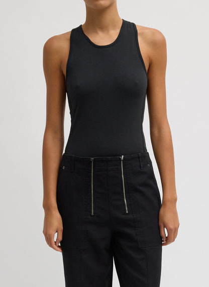 Crewneck Racerback Bodysuit | Tibi Essential
