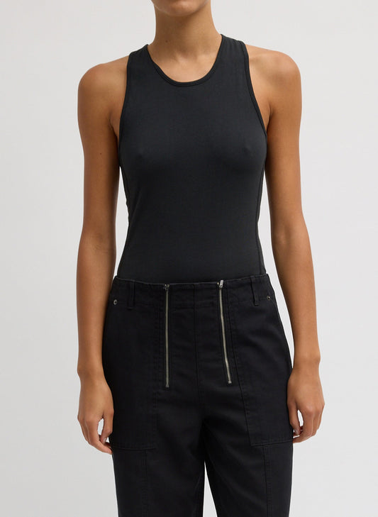 Crewneck Racerback Bodysuit | Tibi Essential