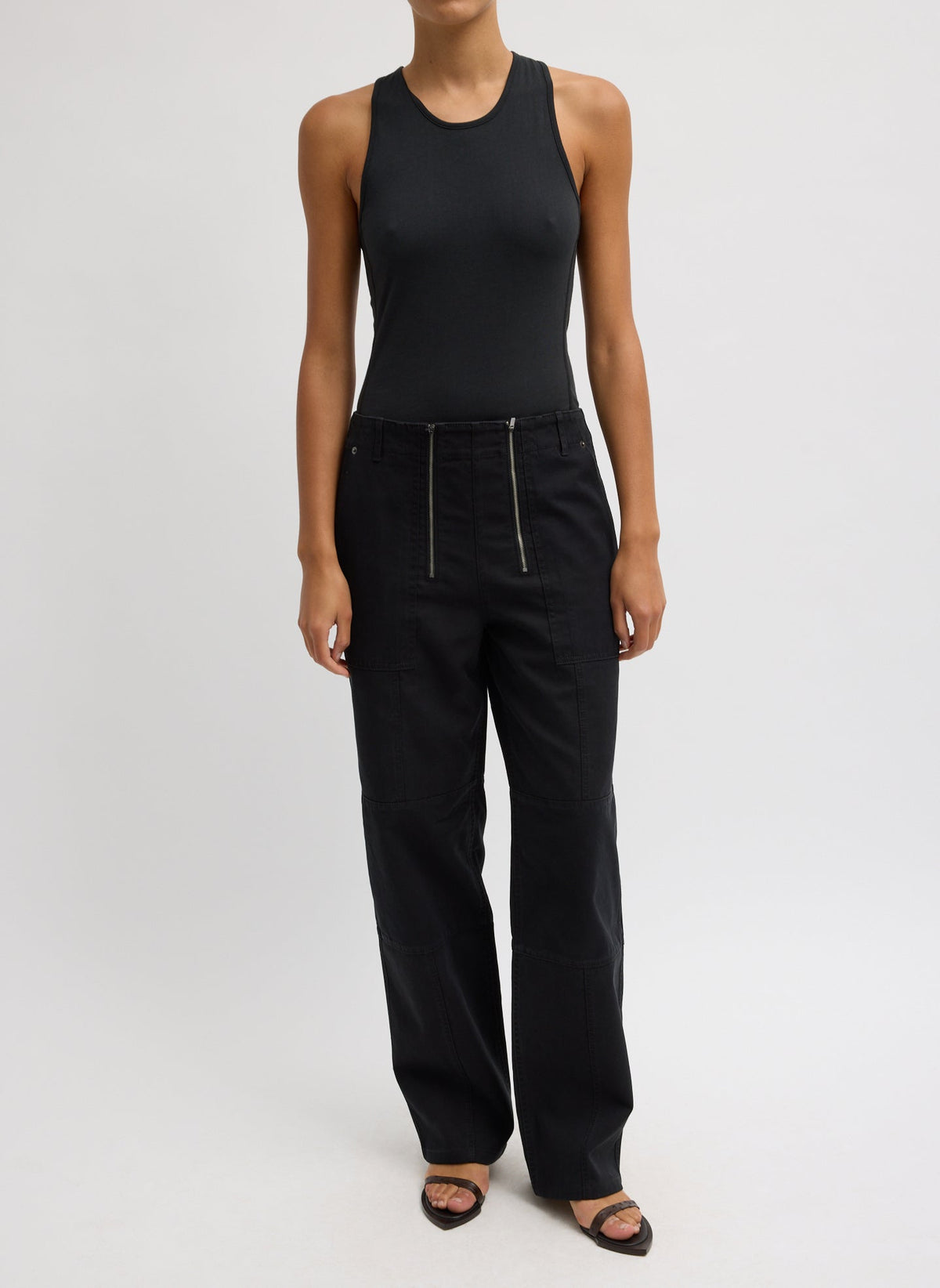 Crewneck Racerback Bodysuit | Tibi Essential