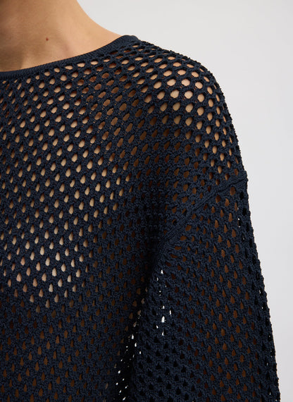 Crochet Netting Oversized Easy T-Shirt | Tibi Premium