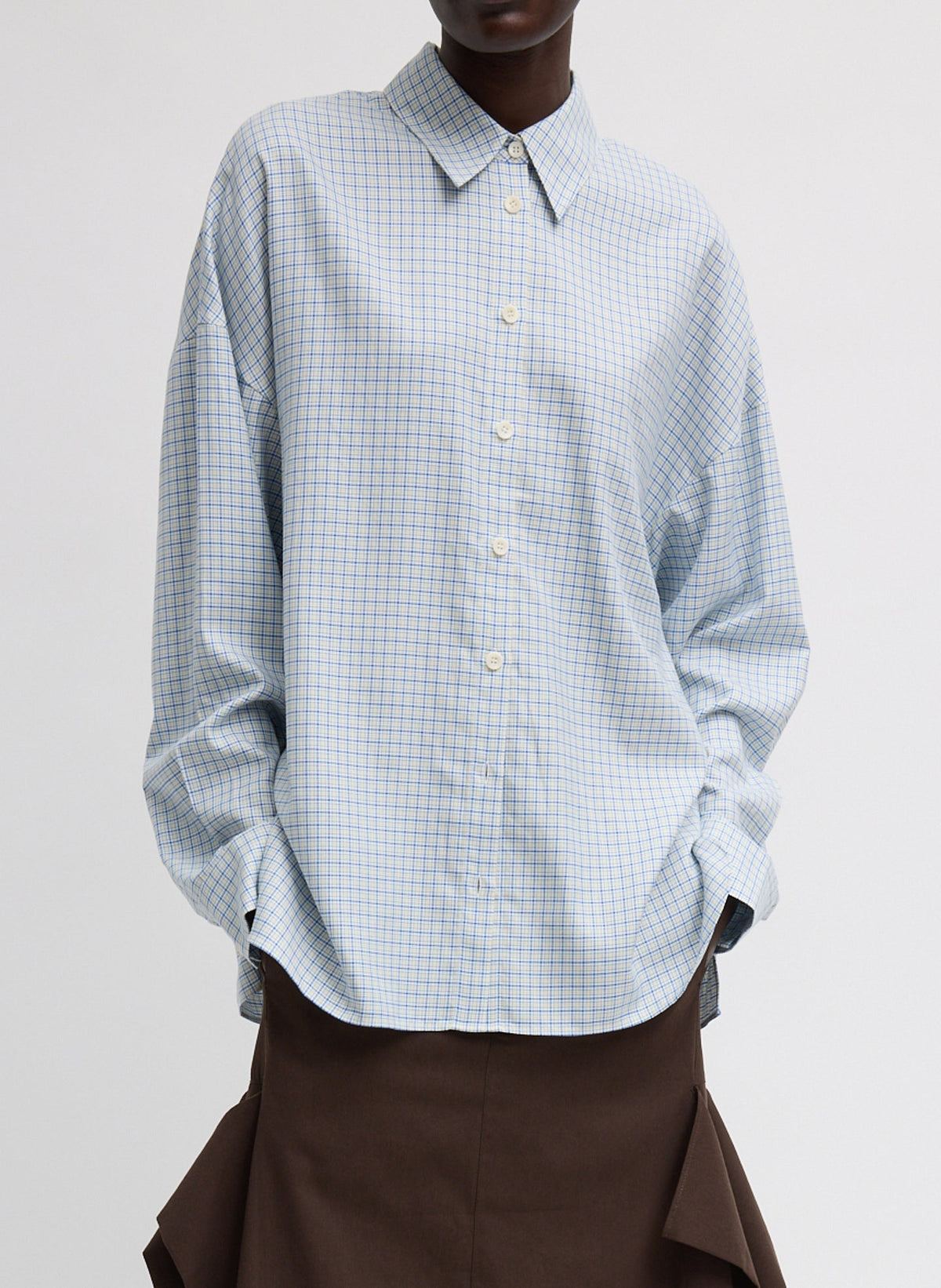 Linus Check Oversized Shirt | Tibi Sale